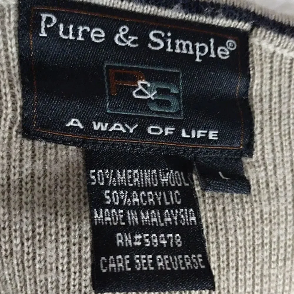 Pure & Simple Men's Merino Wool Sweater - Picture 5 of 6